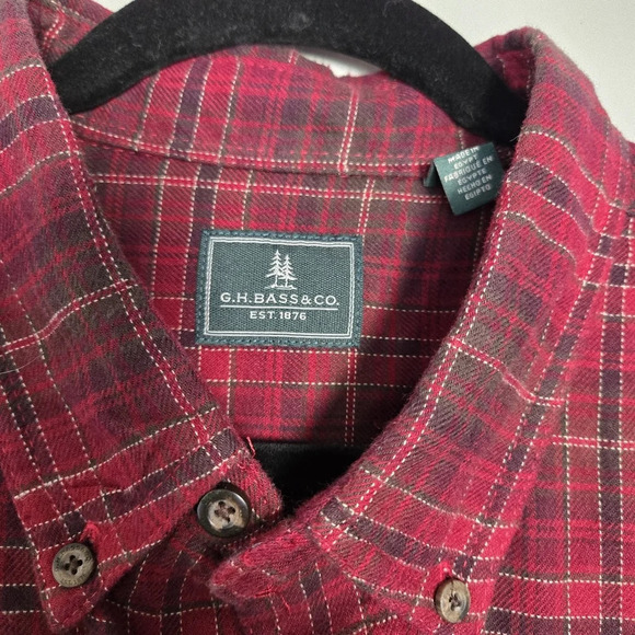 G.H. Bass & Co Men's Fireside Flannel Button-up Shirt Size XL Outdoor Fall Cabin - Picture 3 of 10